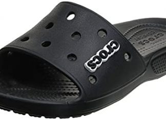 crocs unisex mens and womens classic slide sandals black 7 us