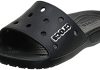 crocs unisex mens and womens classic slide sandals black 7 us