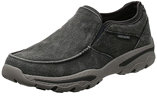skechers mens relaxed fit creston moseco moccasin charcoal 95 m us
