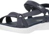 skechers womens on the go 600 brilliancy sport sandal navy 9 us