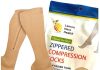 zippered compression socks closed toe 20 30mmhg with zipper safe protection 