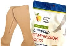 zippered compression socks closed toe 20 30mmhg with zipper safe protection 