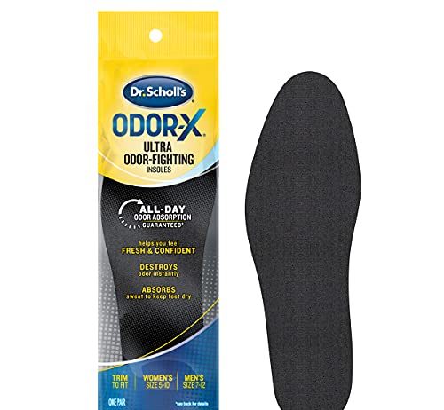 Dr. Scholls Scholl's Odor X Odor Fighting Insoles With Activated Charcoal Pair, 1 Pair (Pack of 4)