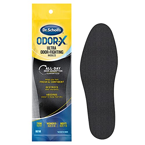 Dr. Scholls Scholl's Odor X Odor Fighting Insoles With Activated Charcoal Pair, 1 Pair (Pack of 4)