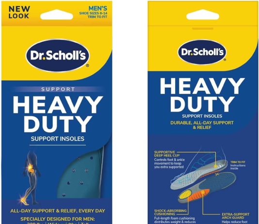 dr scholls heavy duty support insole orthotics review