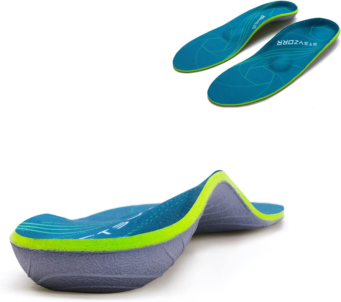 Full-Length Orthopedic Insole for Plantar Fasciitis Arch Support for Flat Feet Heel Spurs and Foot Pain Running Shock Absorption Insert
