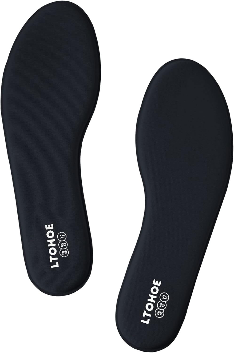 Memory Foam Insoles for Men, Replacement Shoe Inserts for Work Boot, Running Shoes, Hiking Shoes, Sneaker, Cushion Shoe Insoles Shock Absorbing for Foot Pain Relief, Comfort Inner Soles Black US 10