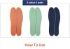 3 pairs breathable shoe insoles inserts ultra soft cushioning walking comfort insoles double layer latex foam perforated