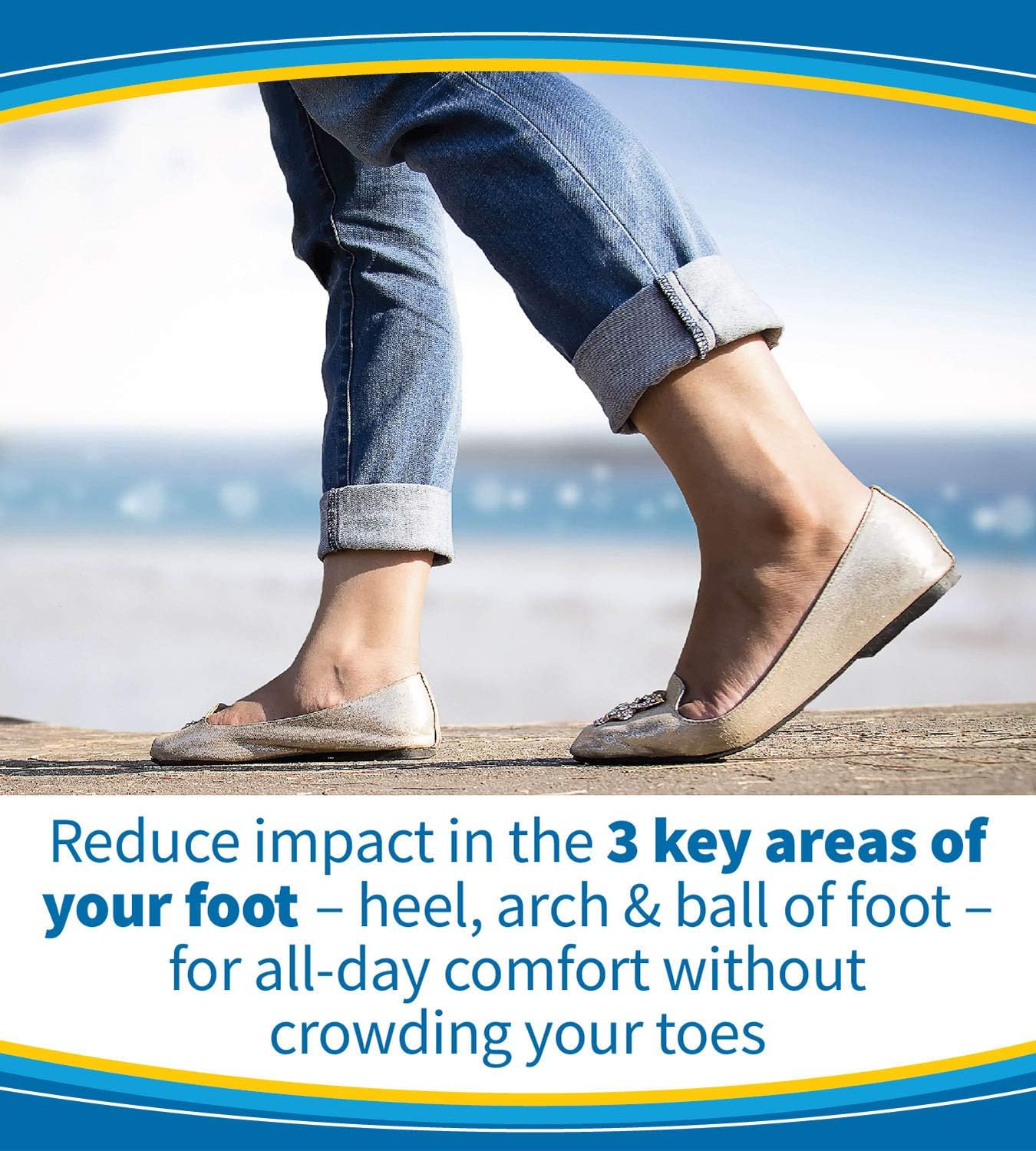 Dr. Scholls Tri-Comfort Insoles // Comfort for Heel, Arch and Ball of Foot with Targeted Cushioning and Arch Support (for Mens 8-14, Also Available Womens 6-10)