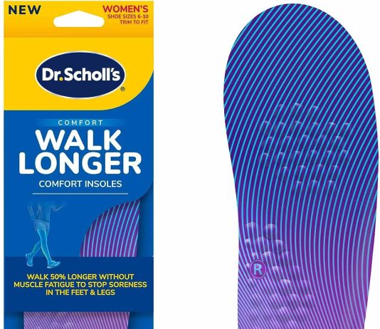 Dr. Scholl’s Walk Longer Insoles Review dr scholls walk longer insoles comfortable plush foam cushioning inserts for walking hiking and standing on feet all day