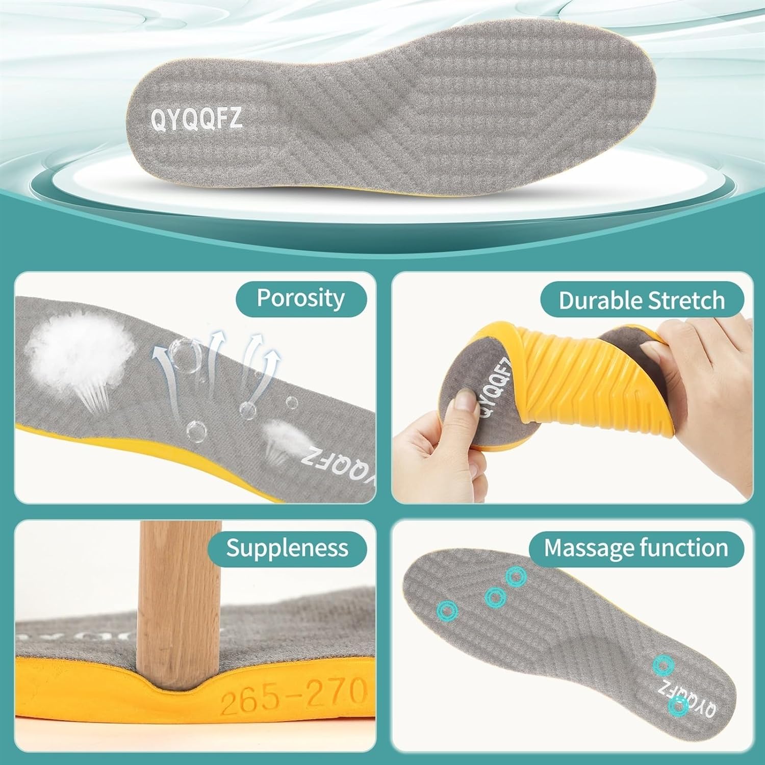 JXKWSY Orthopedic Insoles Supination Corrective Shoe Inserts for Corrective Supination, O/X Type Leg Corrective Arch Support Inserts(Size : 10.8in)
