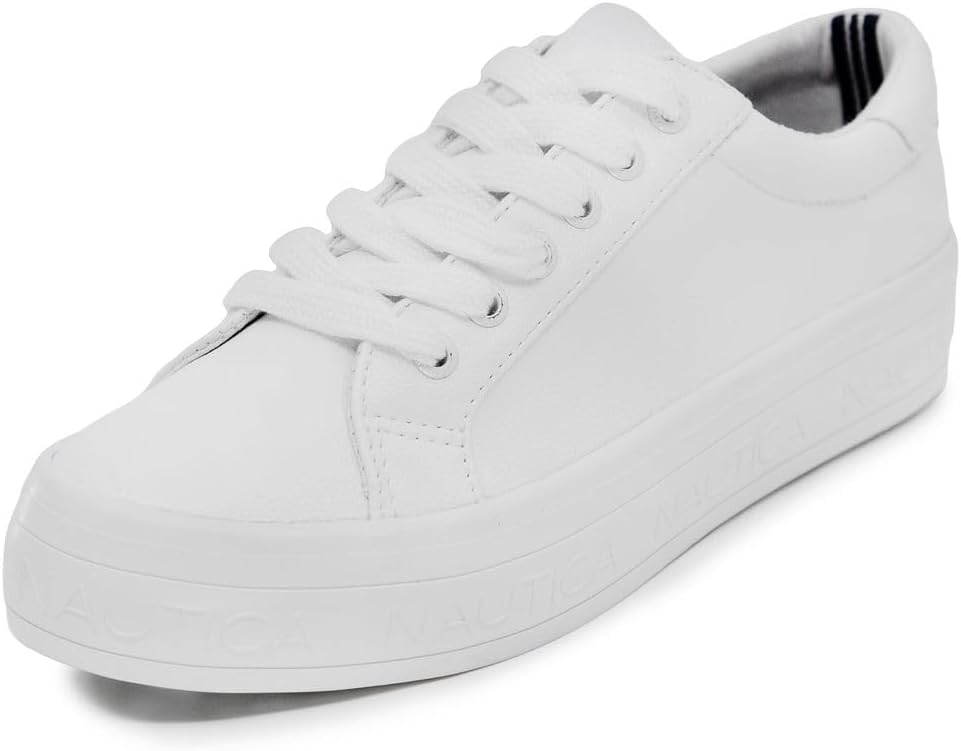 Nautica Women Fashion Sneaker Lace-Up Tennis Casual Shoes for Ladies