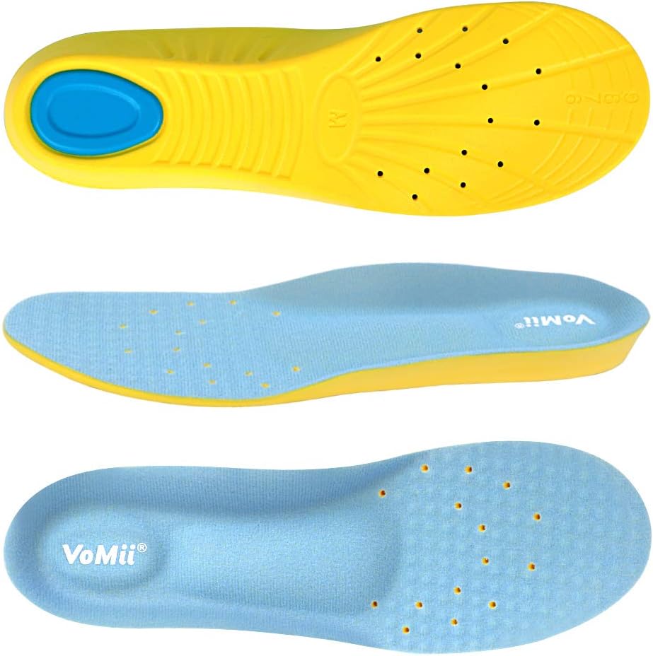 Shoe Insoles for Women Men and Kids, Memory Foam Insoles, Comfortable Sports Shoe Inserts for Shock Absorption and Relieve Foot Pain, Plantar Fasciitis Arch Support Insoles, M(Men 6-9/ Women 7-11)