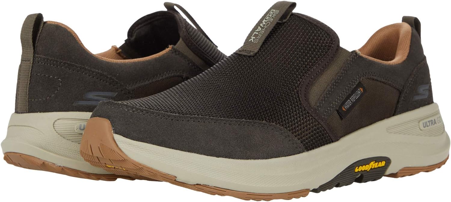 Skechers Mens Go Walk Outdoor-Athletic Slip-on Trail Hiking Shoes with Air Cooled Memory Foam Sneaker