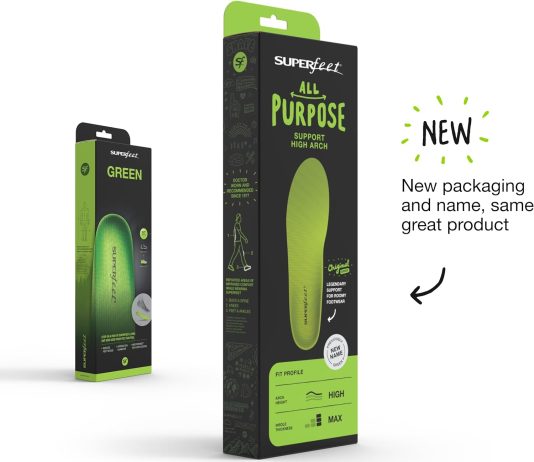 Superfeet All-Purpose Insoles Review superfeet all purpose support high arch insoles green trim to fit orthotic shoe inserts professional grade men 115 13 wo