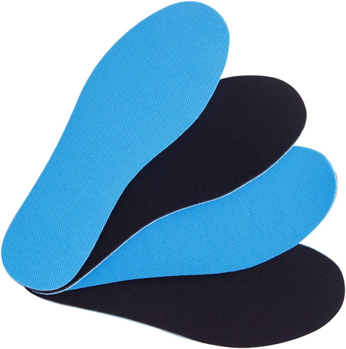 2 Pairs Breathable Insoles, Super-Soft, Sweat-Absorbent, Double-Colored and Double-Layered Shoe Inserts of Foam That Fit in Any Shoes (Blue/Black, 9.5-12 Women/8-9 Men)
