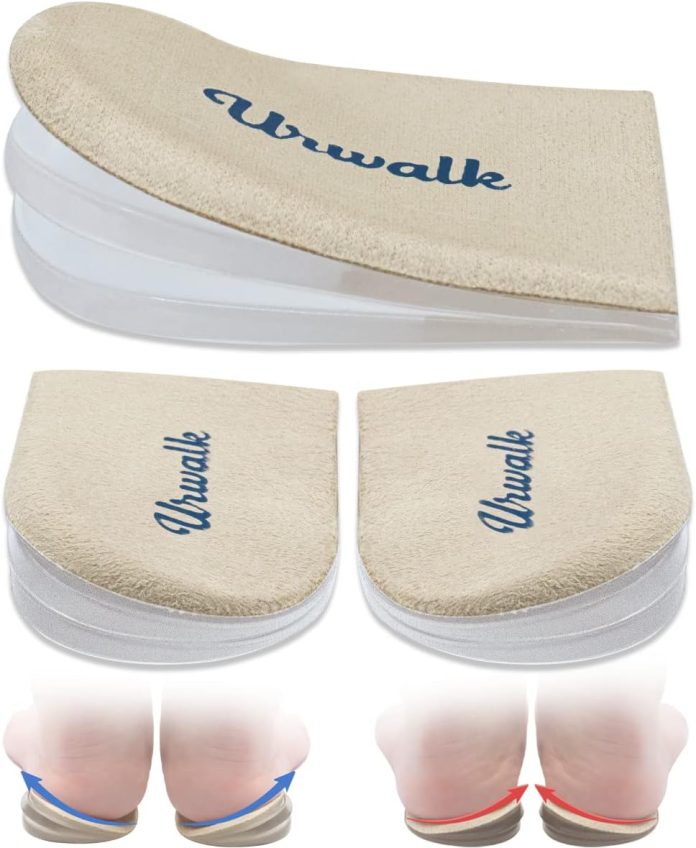 3 layers adjustable supination over pronation corrective shoe inserts medial lateral heel wedge lifts self adhesive gel