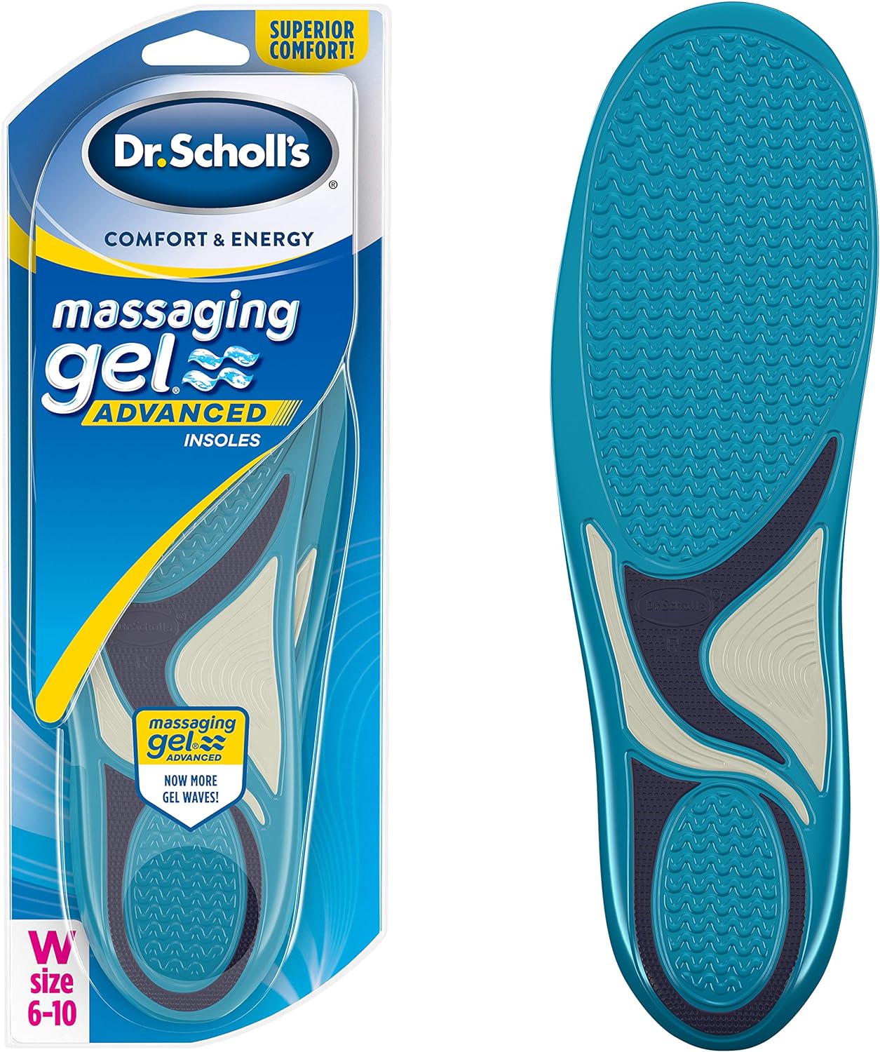 Dr. Scholls Massaging Gel Advanced Insoles (womens 6-10), 2 Pairs (Packaging may vary)