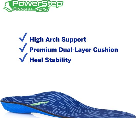powerstep insoles pinnacle high arch pain relief insole supination high arch support orthotic for women and men