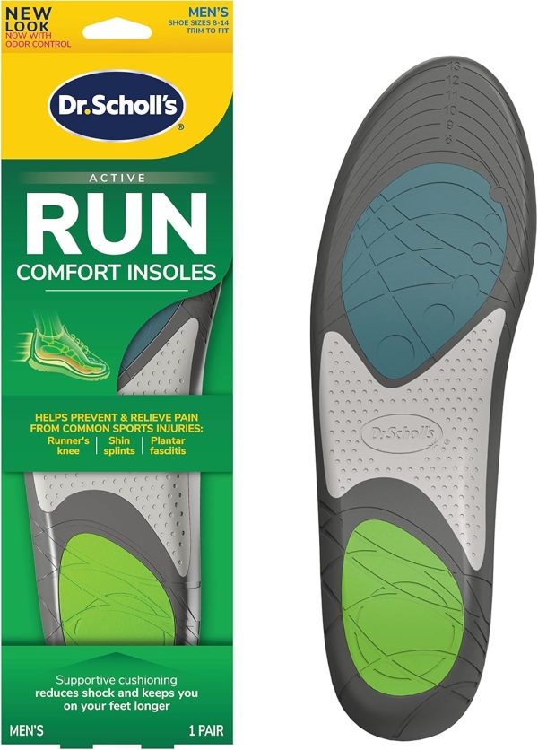 Dr. Scholl's Run Active Comfort Insoles, Custom Trim to Fit Inserts