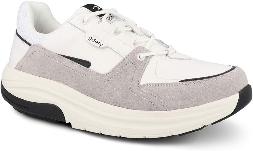 Gravity Defyer Mens G-Defy Pelekxon Leather Athletic Shoes - Hybrid VersoShock Pain Relief Walking Shoes