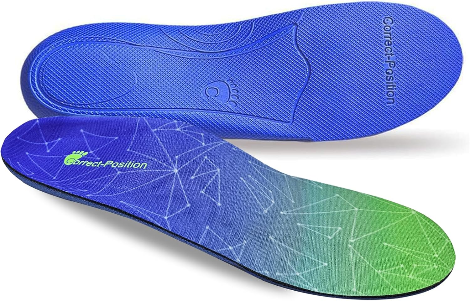 Arch Support Insoles for Plantar Fasciitis  Flat Feet – Pain Relief with Shock Absorbing Comfort Blue