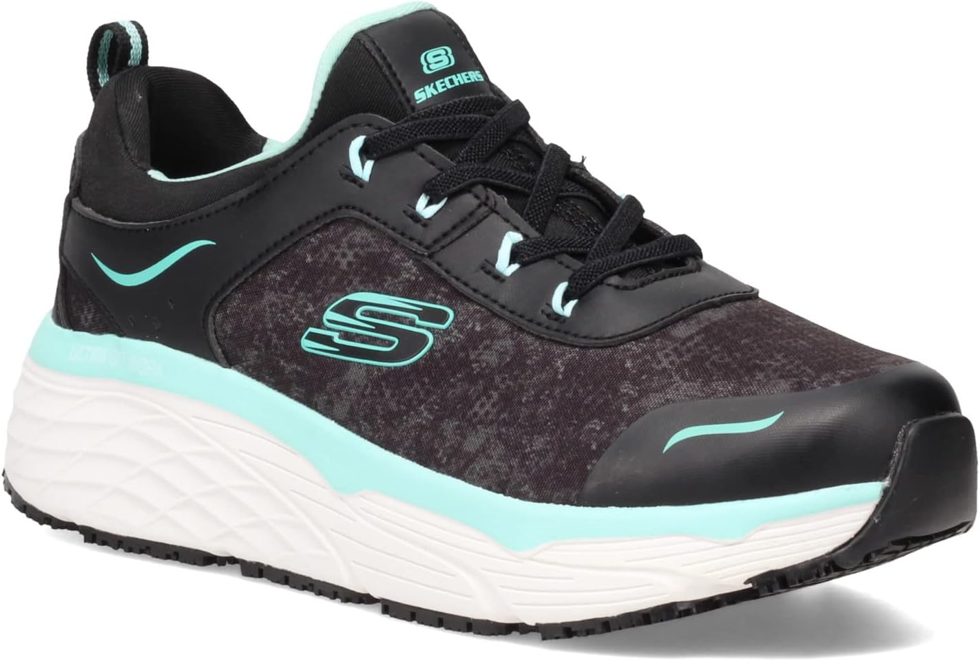 Skechers Work Max Cushioning Elite SRRastip Womens Oxford 8 BM US BlackTeal