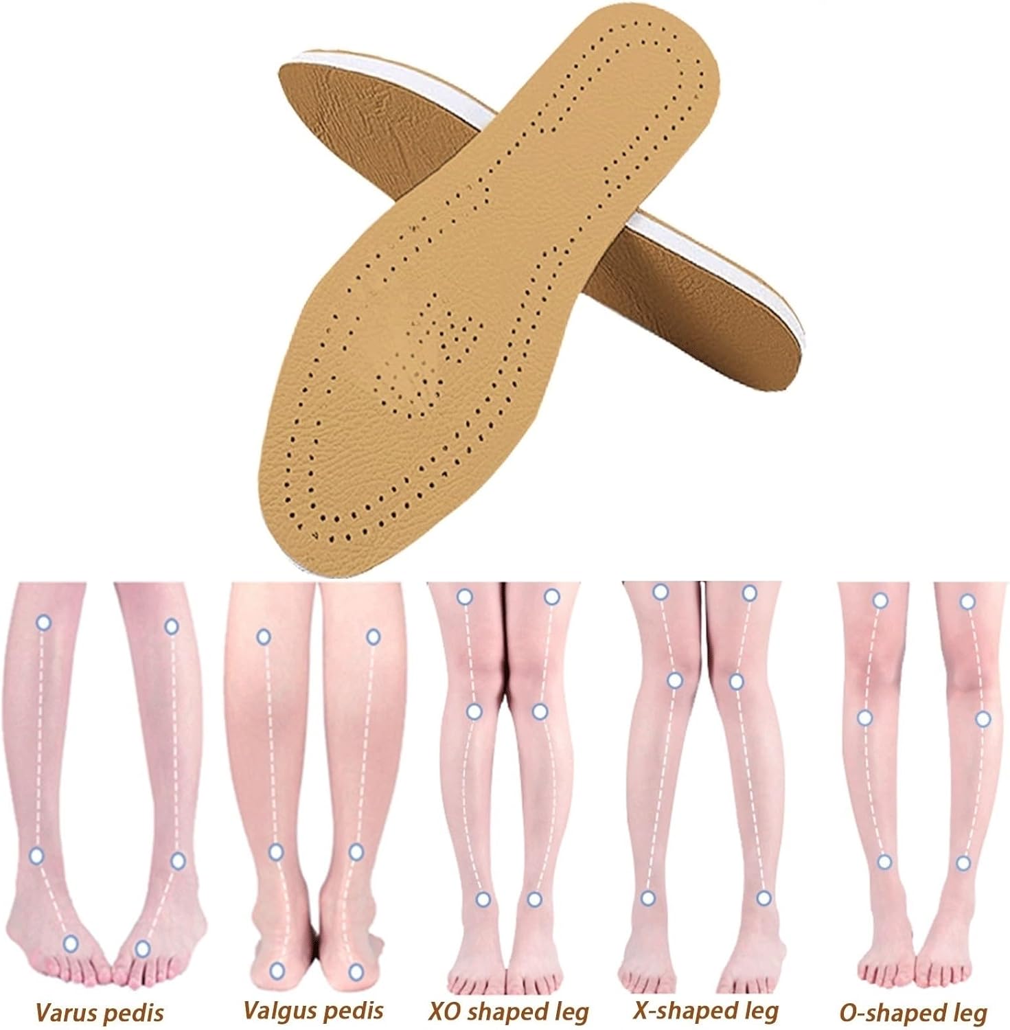 Pronation Corrective Heel Insoles,Brown Corrector Leg Shape Pads,X Type Leg Orthopedic Shoes Insoles for Women Men Uneven Foot Alignment and Alleviate Pronation 1pair( Color : Pronation , Size:41-42)