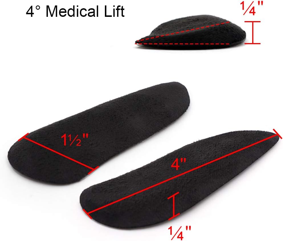 SQHT Orthotics Medial  Lateral Heel Wedge Silicone Insoles for Supination and Pronation, Corrective Adhesive Gel Shoe Inserts for Bow Legs, Foot Alignment, Knock Knee Pain (Transparent+Brown+Black)