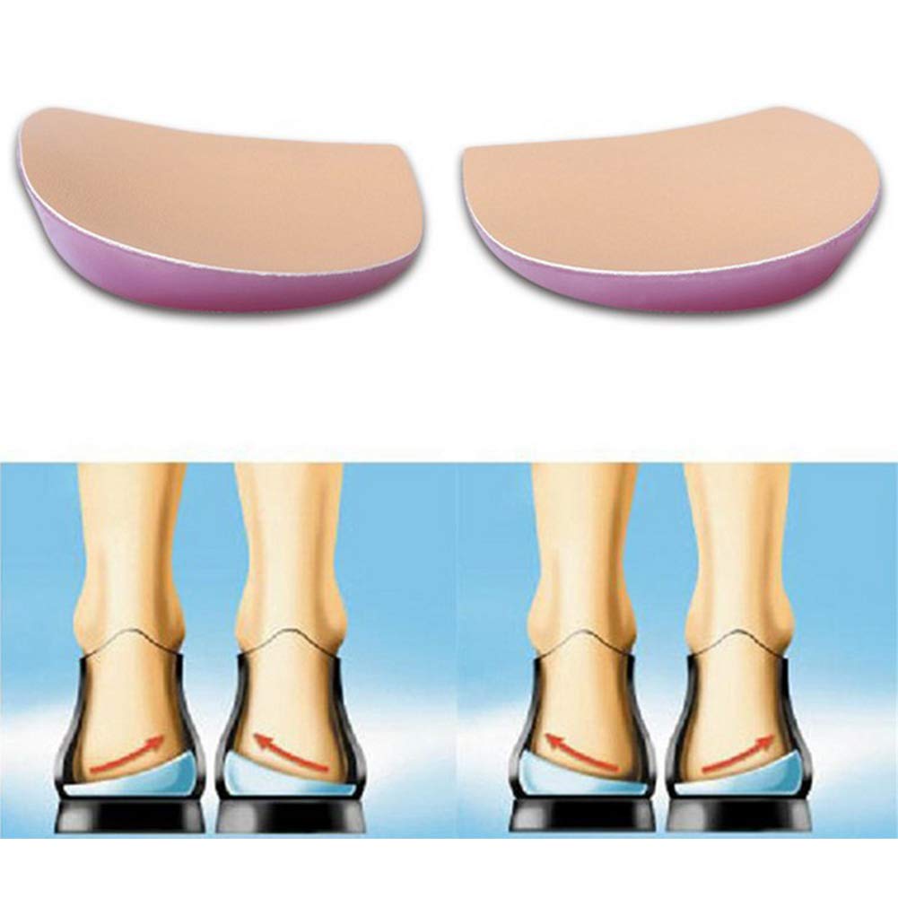 1 Pair Medial  Lateral Heel Wedge Silicone Insoles, Supination  Pronation Corrective Heel Insoles, Gel Adhesive Shoe Inserts for Foot Alignment, Knock Knee Pain, Bow Legs, O/X Type Leg