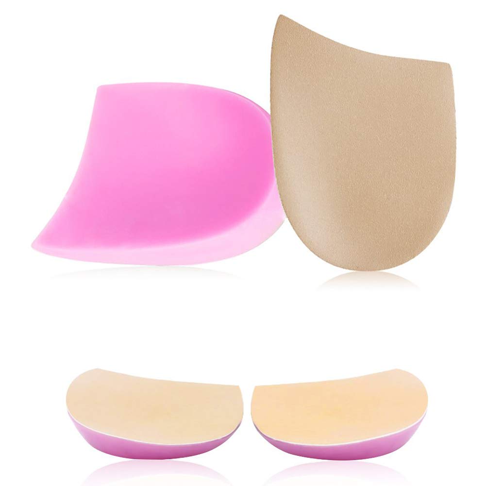 1 Pair Medial  Lateral Heel Wedge Silicone Insoles, Supination  Pronation Corrective Heel Insoles, Gel Adhesive Shoe Inserts for Foot Alignment, Knock Knee Pain, Bow Legs, O/X Type Leg