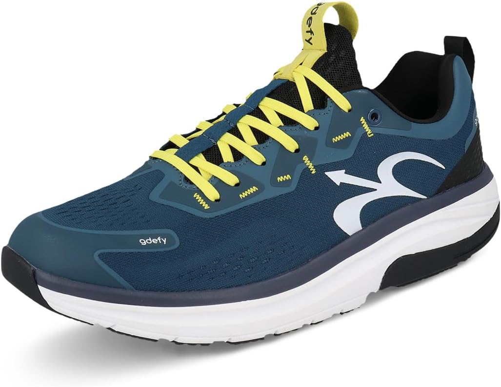 G-DEFY Mehalef Men’s Cross Trainer Shoe | Heel Support | VersoShock Technology for Pain Associated with Prolonged Standing or Walking | Arch Support | Diabetic Shoes | Wide Shoes | Free Orthotic