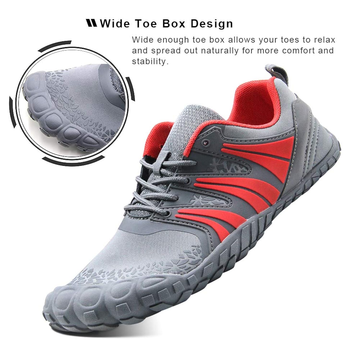 Oranginer Mens Barefoot Shoes - Big Toe Box - Minimalist Cross Training Shoes for Men