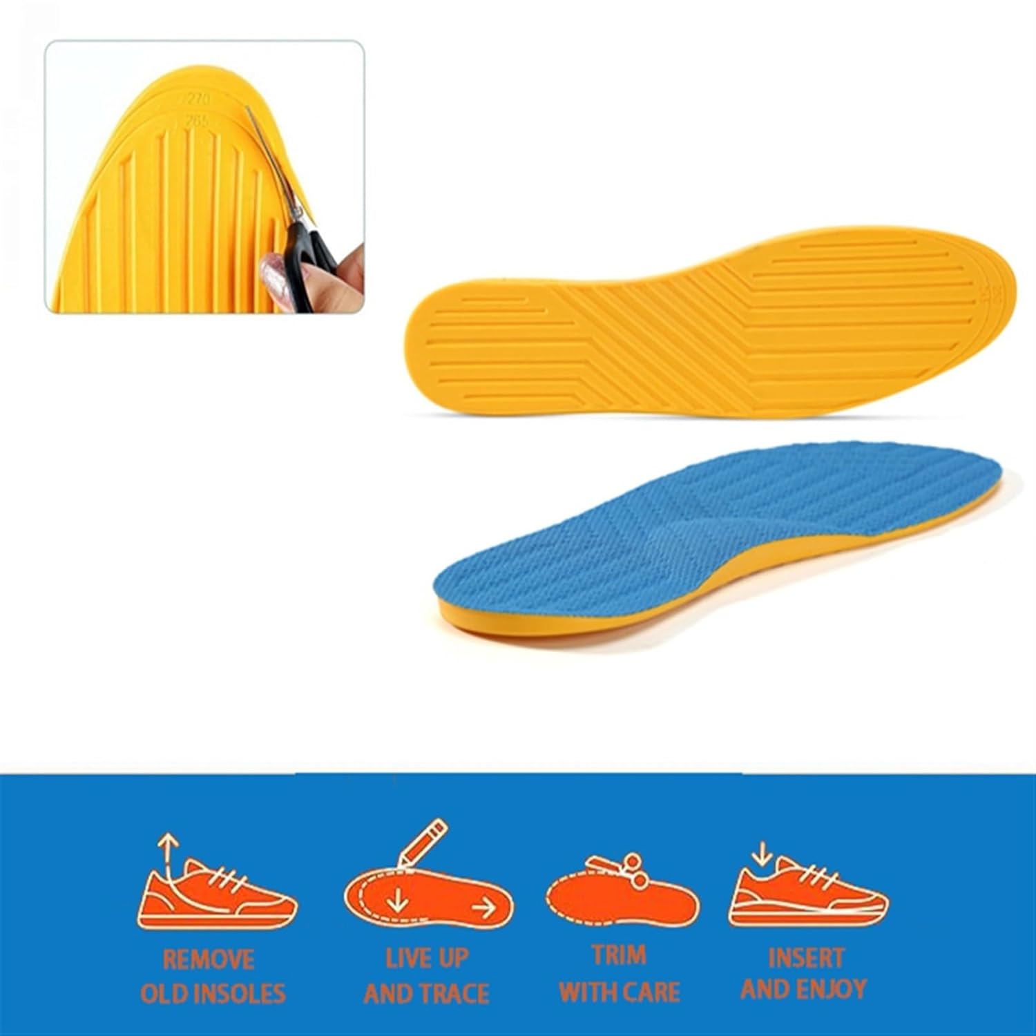 Supination Insoles Arch Support Inserts for Foot Alignment,Knee Pain,Bow Legs,Osteoarthritis (Color : Supination Insoles, Size : 43/44)