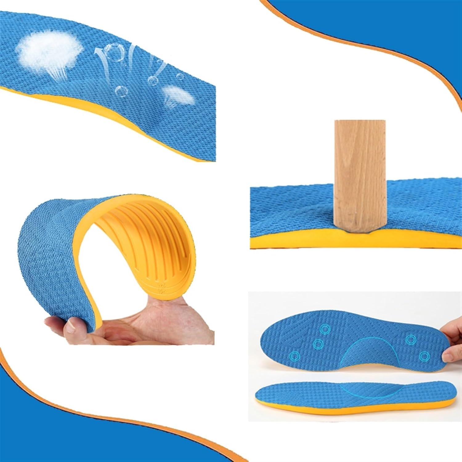 Supination Insoles Arch Support Inserts for Foot Alignment,Knee Pain,Bow Legs,Osteoarthritis (Color : Supination Insoles, Size : 43/44)