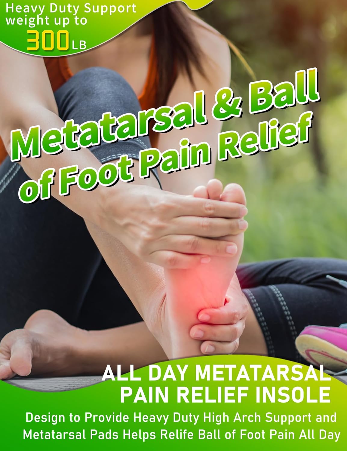 Heavy Duty Support Metatarsal Pain Relief Insoles for Metatarsalgia,Mortons Neuroma,Ball of Foot Pain Relief,Plantar Fasciitis,Arch Support Orthotics Shoe Inserts for Man Women