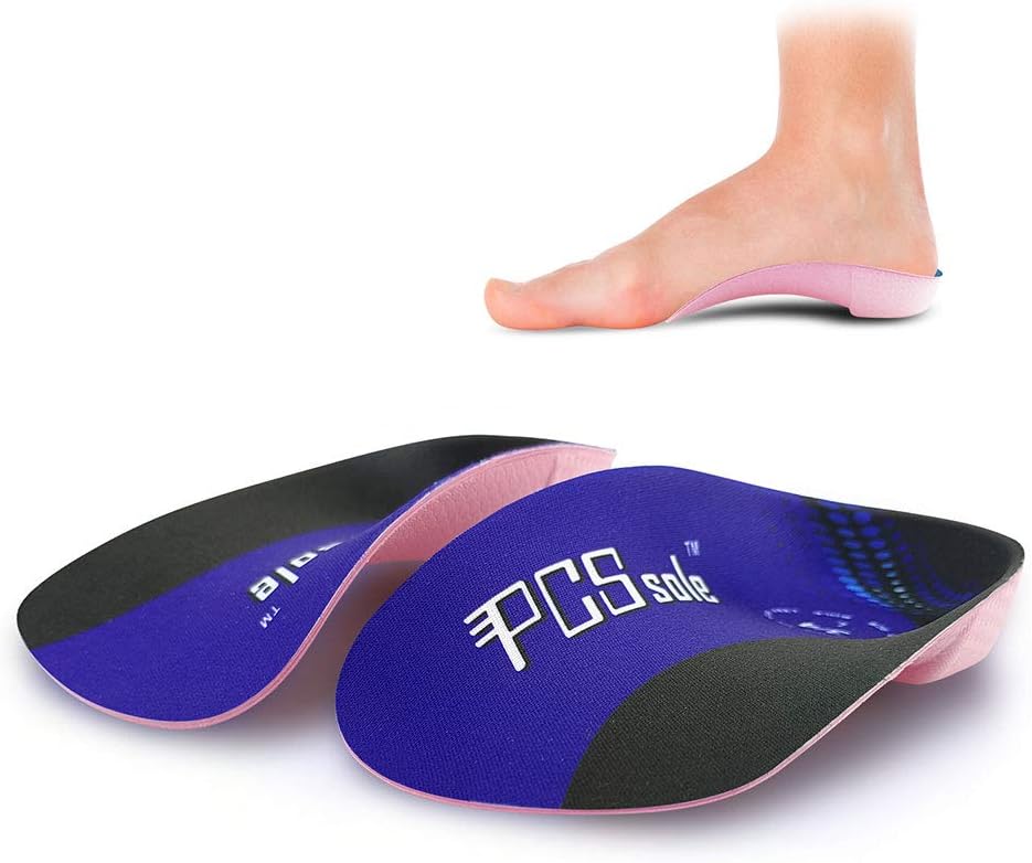 PCSsole 3/4 Orthotics Shoe Insoles High Arch Supports Shoe Insertsfor Plantar Fasciitis, Flat Feet, Over-Pronation, Relief Heel Spur Pain (Men11.5-13.5/Women12.5-14.5)