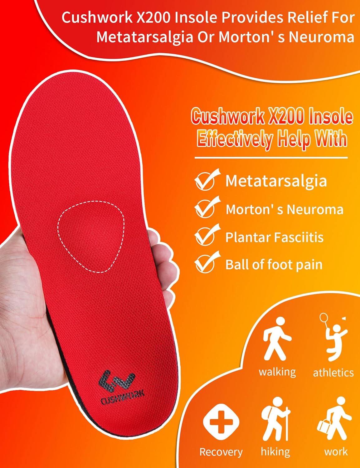Metatarsalgia Insoles for Ball of Foot Pain,Mortons Neuroma,Arch Supports Insoles,Orthotic Insoles,Men Women Shoe Insert for Metatarsal,Foot Pain Relief