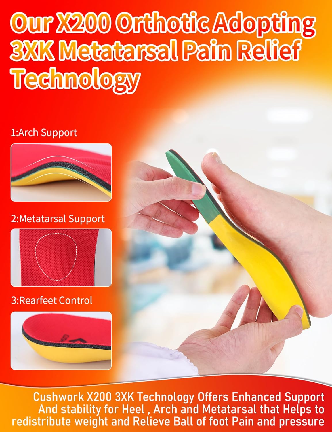 Metatarsalgia Insoles for Ball of Foot Pain,Mortons Neuroma,Arch Supports Insoles,Orthotic Insoles,Men Women Shoe Insert for Metatarsal,Foot Pain Relief