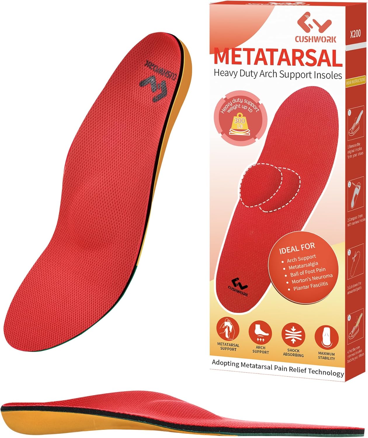 Metatarsalgia Insoles for Ball of Foot Pain,Mortons Neuroma,Arch Supports Insoles,Orthotic Insoles,Men Women Shoe Insert for Metatarsal,Foot Pain Relief