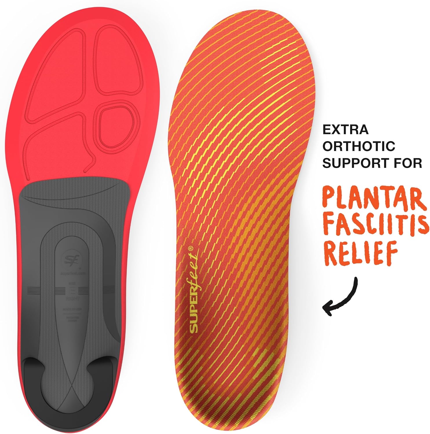 Superfeet Run Pain Relief Insoles - Trim-To-Fit Foam  Carbon Fiber Shoe Inserts - High Arch Support for Plantar Fasciitis - Professional Grade Superfeet Run Pain Relief Insoles - Trim-To-Fit Foam  Carbon Fiber Shoe Inserts - High Arch Support for Plantar Fasciitis - Professional Grade