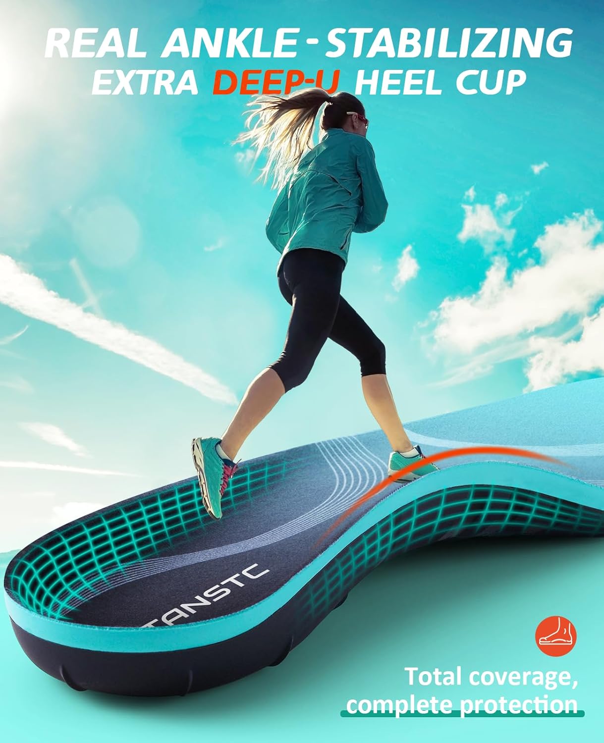 TANSTC High Arch Support Insoles for Shoes - Reduce Foot Pain, Improve Balance, and Provide Arch Support TANSTC High Arch Support Insoles for Shoes - Reduce Foot Pain, Improve Balance, and Provide Arch Support