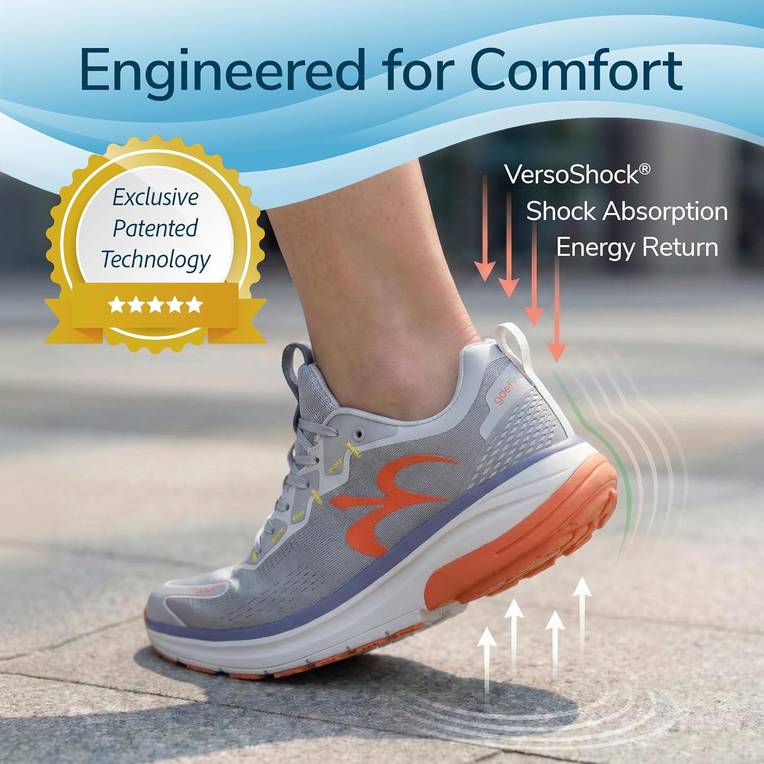 G-DEFY Mehalef Men’s Cross Trainer Shoe | Heel Support | VersoShock Technology for Pain Associated with Prolonged Standing or Walking | Arch Support | Diabetic Shoes | Wide Shoes | Free Orthotic G-DEFY Mehalef Men’s Cross Trainer Shoe | Heel Support | VersoShock Technology for Pain Associated with Prolonged Standing or Walking | Arch Support | Diabetic Shoes | Wide Shoes | Free Orthotic
