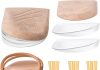 Adjustable Heel Wedge Inserts 3 Layers for Supination & Pronation Correction, Medial Lateral Heel Insoles for Knee Pain, Foot Alignment, Bow Legs, Men, Women (Transparent, Large)