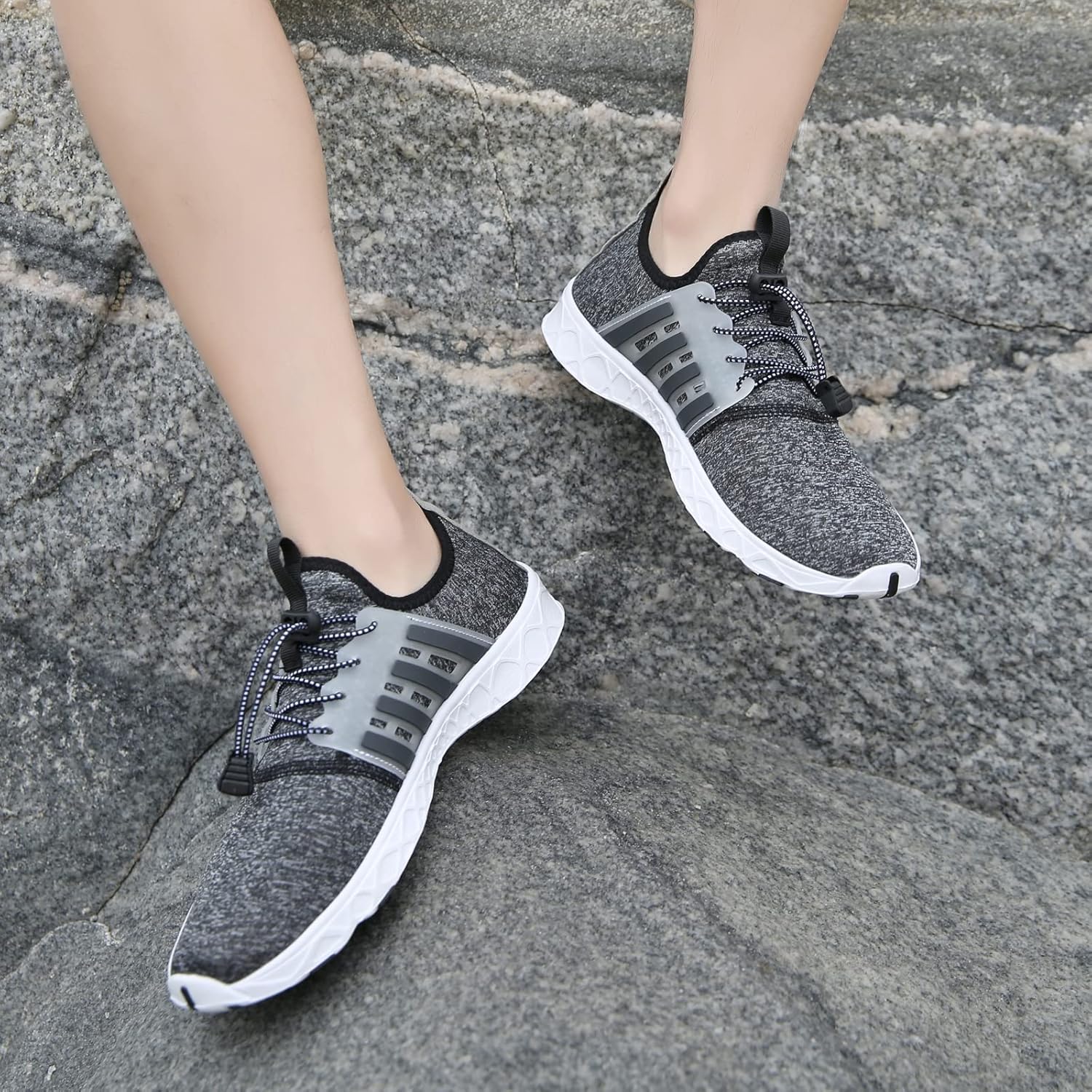 Whatseaso Water Shoes Quick Dry Barefoot Beach Aqua Sport Swim Surf Pool Hiking Diving Walking for Men Women, 11.5 Women/10 Men, Dark Grey Whatseaso Water Shoes Quick Dry Barefoot Beach Aqua Sport Swim Surf Pool Hiking Diving Walking for Men Women, 11.5 Women/10 Men, Dark Grey