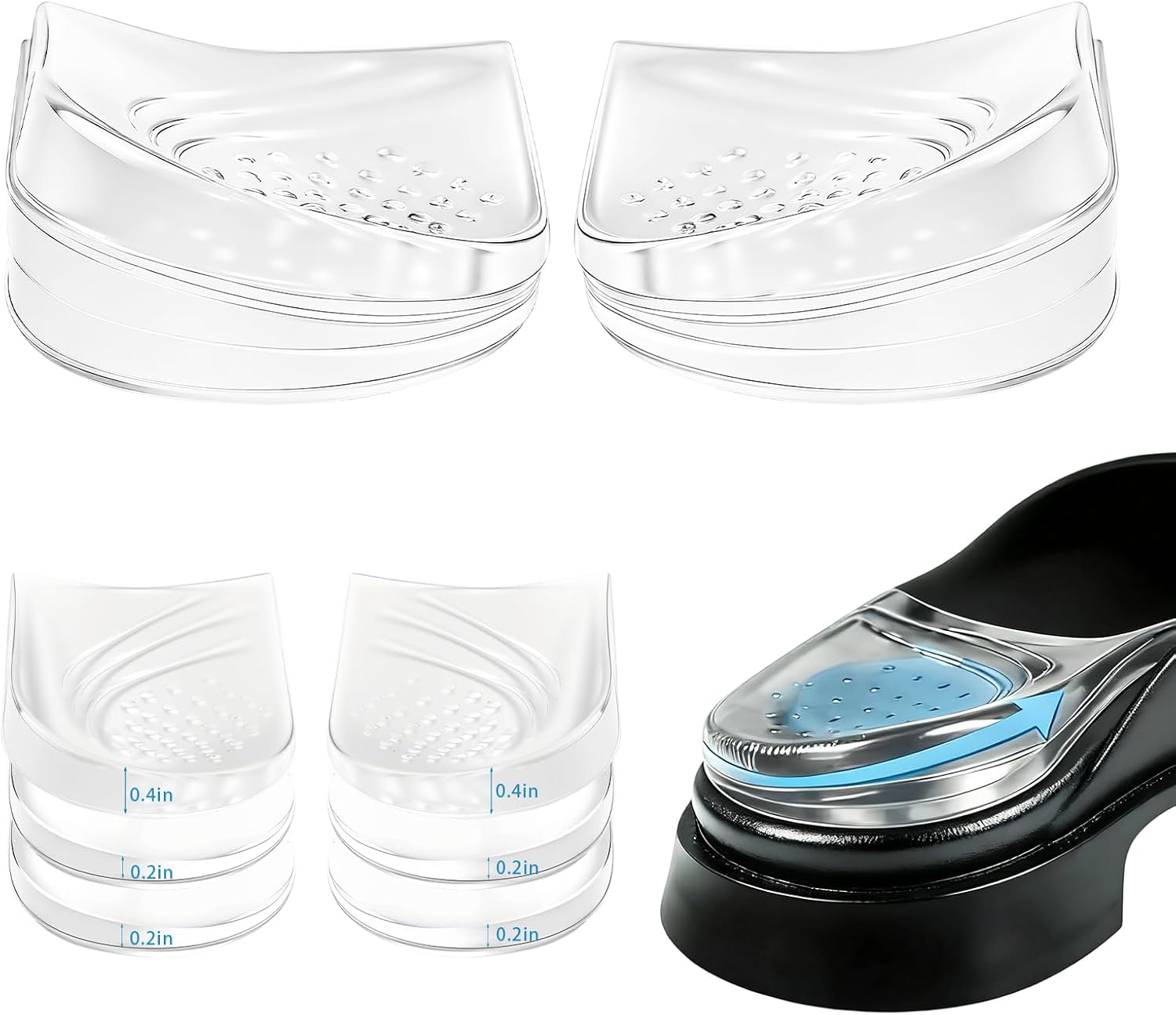 6PCS Adjustable Heel Wedge Inserts for Supination Overpronation Insoles Correction, Orthotic Insoles for Over Pronation Correction Insoles (L: W 7-11, M 7-10 Layers)-0.40.20.2 6PCS Adjustable Heel Wedge Inserts for Supination Overpronation Insoles Correction, Orthotic Insoles for Over Pronation Correction Insoles (L: W 7-11, M 7-10 Layers)-0.40.20.2