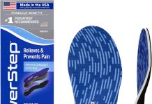 PowerStep Wide Fit Orthotics Insoles, Wide Feet Arch Support, Plantar Fasciitis Relief, Mild Pronation, Orthotics That Supports Ankle & Knee Pain for Men and Women, Made in The USA