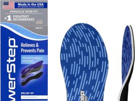 PowerStep Wide Fit Orthotics Insoles, Wide Feet Arch Support, Plantar Fasciitis Relief, Mild Pronation, Orthotics That Supports Ankle & Knee Pain for Men and Women, Made in The USA